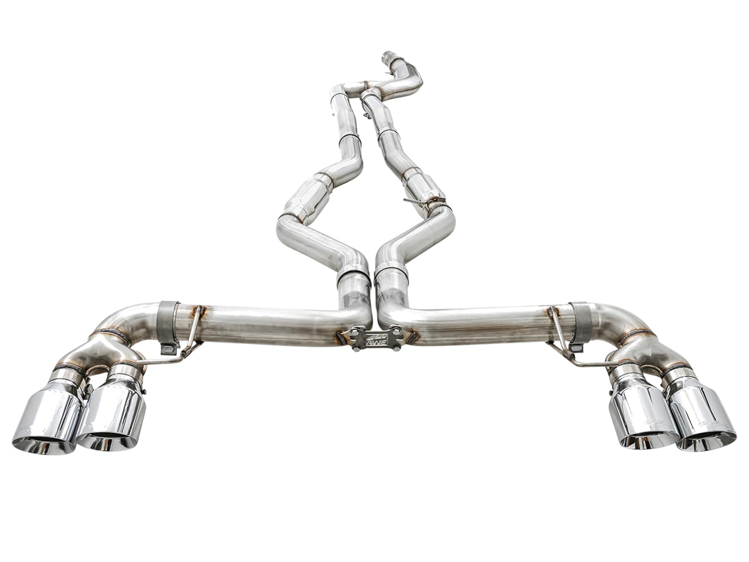 2019+ BMW M340i (G20) AWE Tuning Track Edition Exhaust - Quad Chrome Silver Tips - 3020-42078