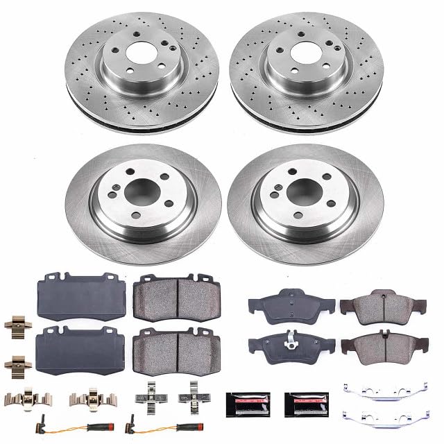 Power Stop KOE6754 Front and Rear Replacement Brake Kit-OE Brake Rotors & Ceramic Brake Pads For Mercedes-Benz SL550 2007-2012 [Model Specific]