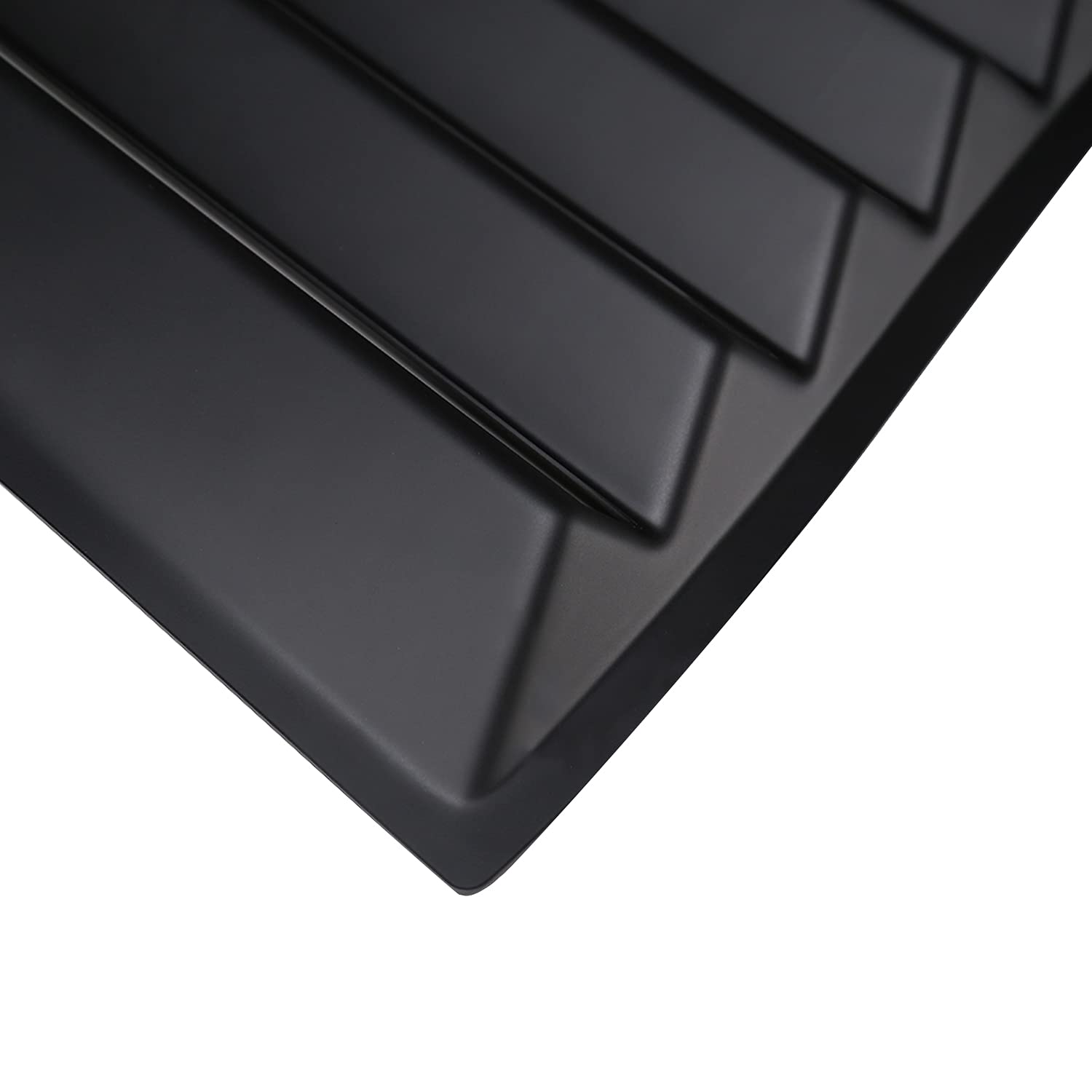 Matte Black SPEC-D TUNING Side Window Louvers Cover 2PC Compatible with 2008-2017 Dodge Challenger