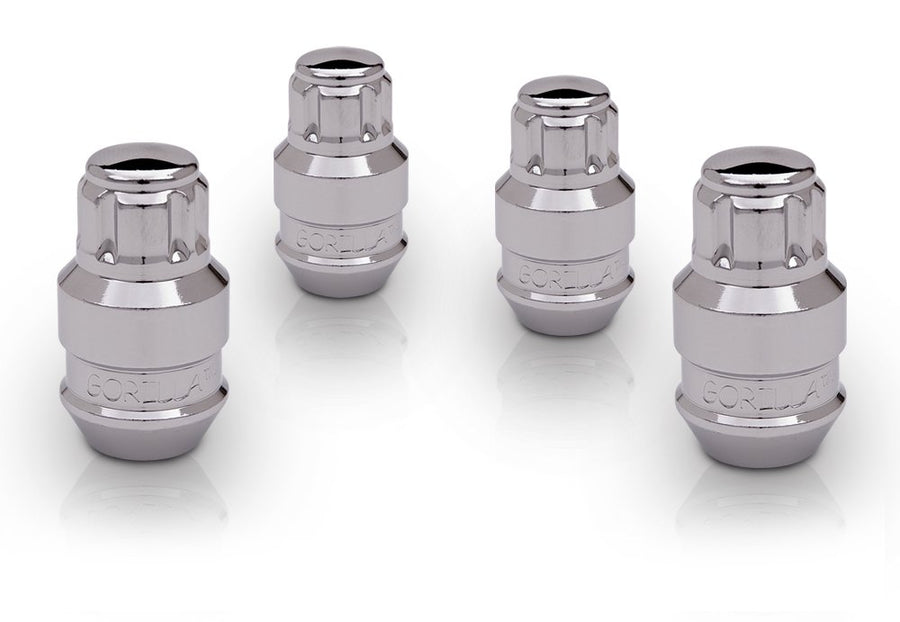 Gorilla 61641N Automotive Chrome Acorn Gorilla Guard II Wheel Locks - Set of 4 (14mm x 1.50 Thread Size)