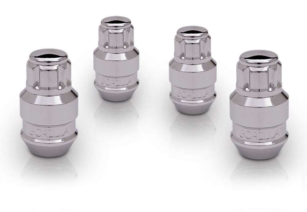 Gorilla 61661N Automotive Chrome Acorn Gorilla Guard II Wheel Locks - Set of 4 (12mm x 1.75 Thread Size)
