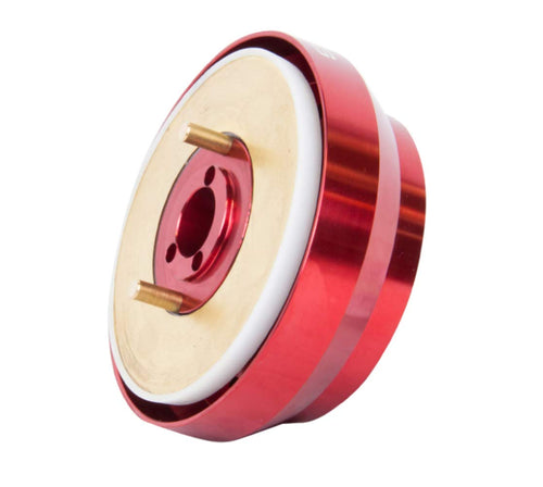 NRG Innovations Racing Style NRG-SRK-140H-RD Steering Wheel Quick Release Short Hub Adapter, 6 X 70mm Bolt Pattern, Red Body