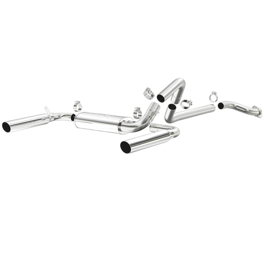 Cat-Back MagnaFlow Performance Exhaust System 15620 - Street Series, Stainless Steel 3in Main Piping, Dual Split Rear Exit, Polished Finish 3.5in Exhaust Tip - American Muscle Performance Exhaust Kit