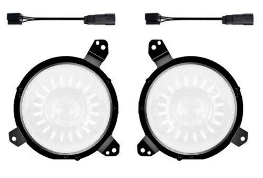XKGLOW Universal 4" Fog Light Mounting Brackets for Jeep Wrangler JL and Gladiator JT Models XK-MNT