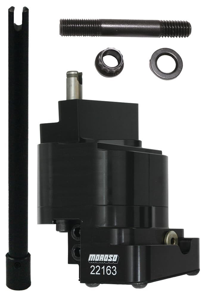 High Volume Moroso 22189 Billet Oil Pump, Fits Big Block Chevy w/ .400 Raised Cam Height, Inc. Hardware and Shaft