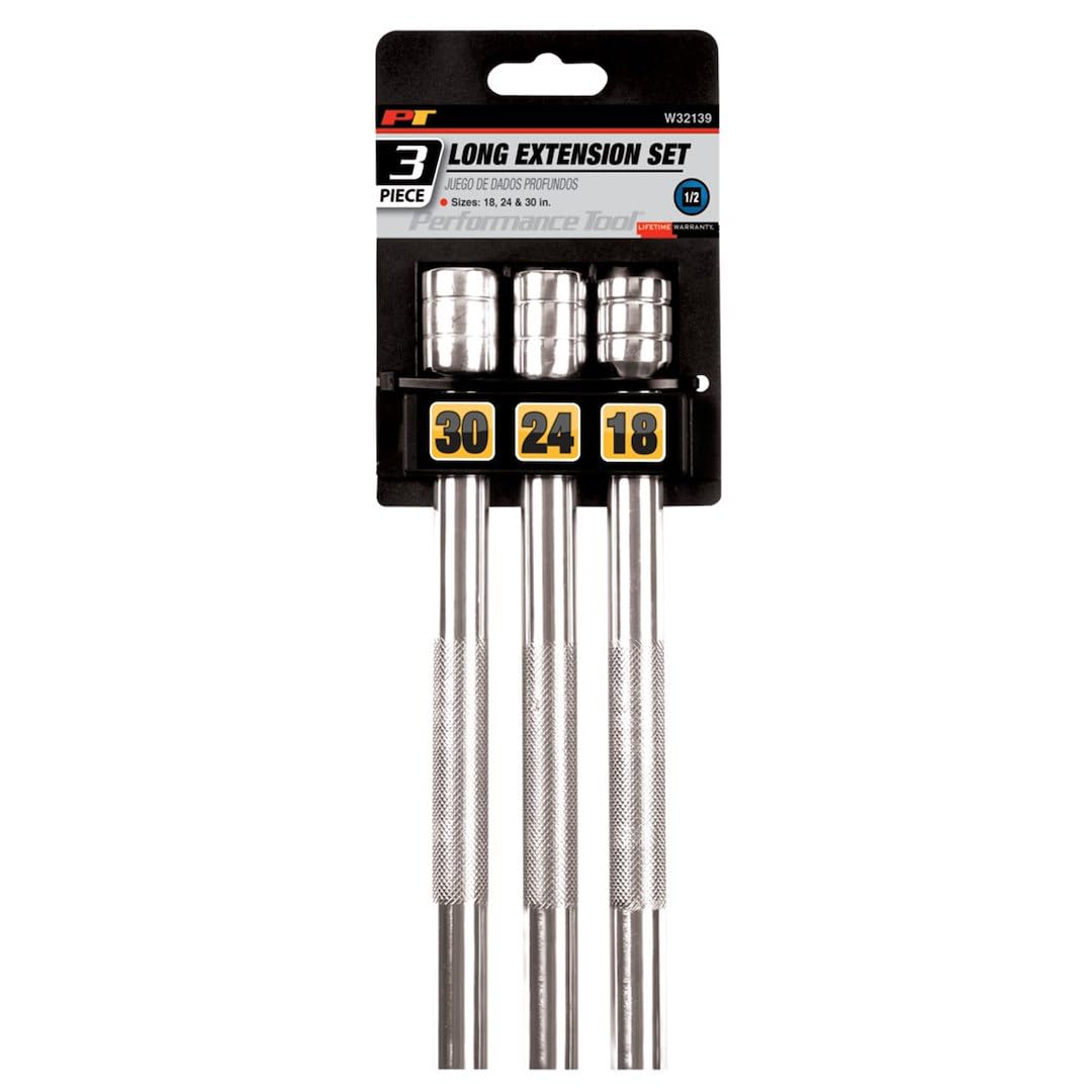 W32139 Performance Tool 1/2-Inch Drive Long Extension Set, 3-Piece