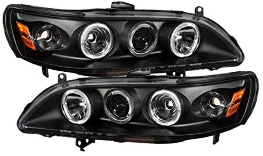 Auto Spyder 5010728 LED Halo Projector Headlights Black/Clear