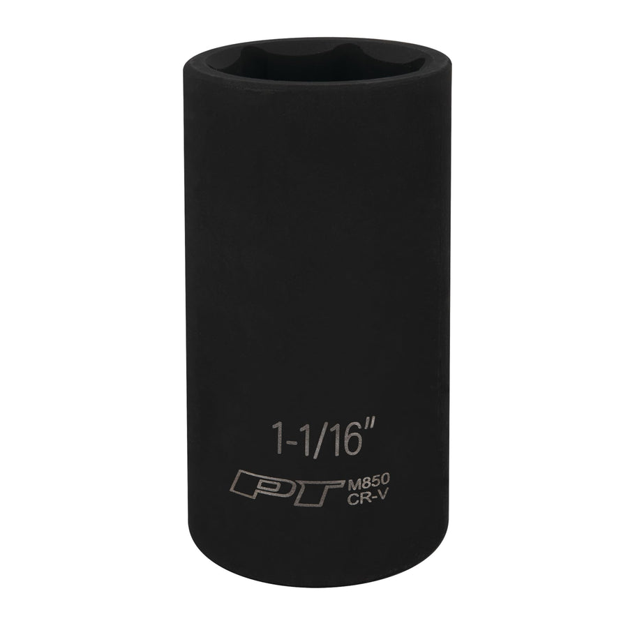 1/2-Inch Drive Performance Tool M850 Impact Socket, 1-1/16, High-Strength Chrome Vanadium Steel Construction for Heavy-Duty Applications