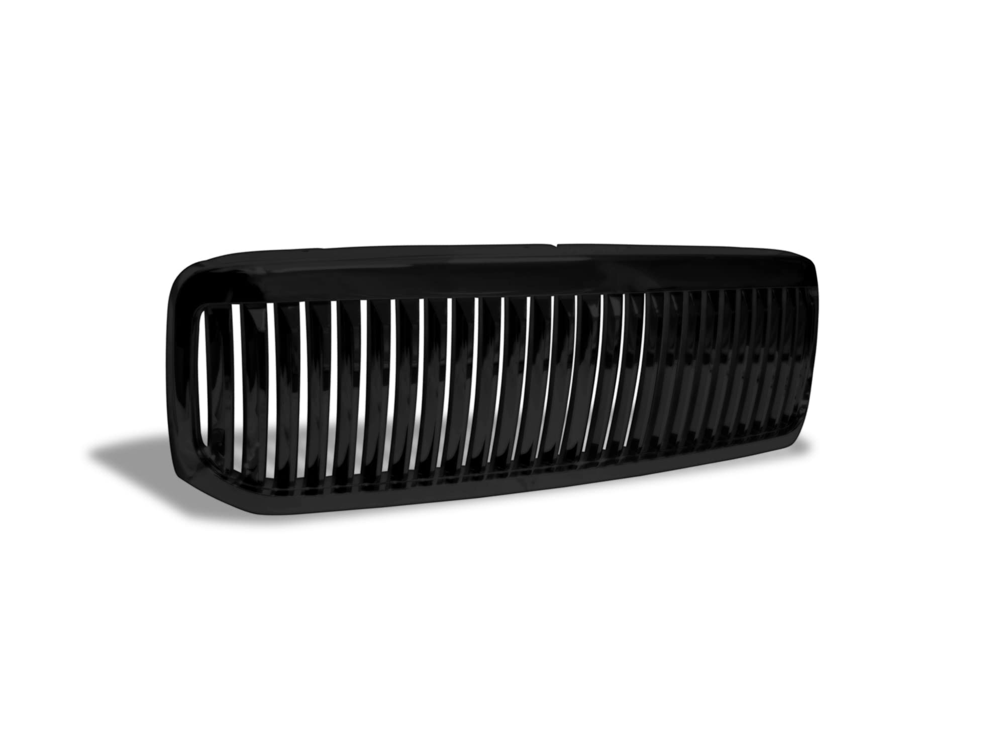 Vertical Front Hood Grille Armordillo USA - Gloss Black Fits 2000-2004 Ford Excursion