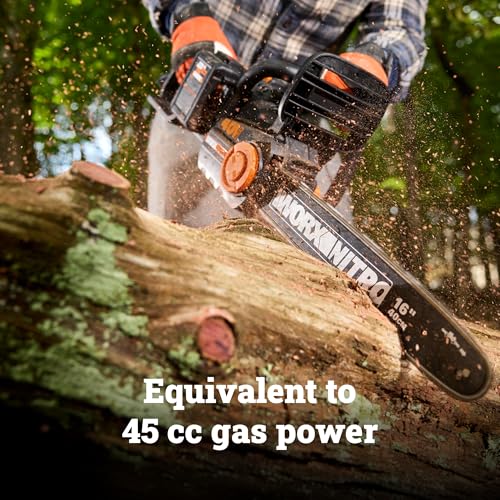 40V Worx Nitro 16" Cordless Brushless Chainsaw 4.0 Ah Battery and Charger Included WG385