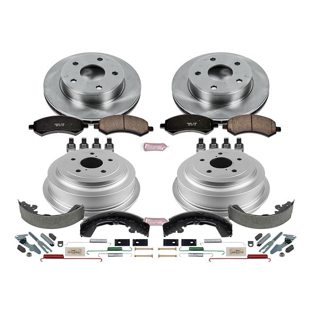 Power Stop Autospecialty KOE15254DK Front and Rear Replacement Brake Kit-OE Brake Drums & Ceramic Brake Pads