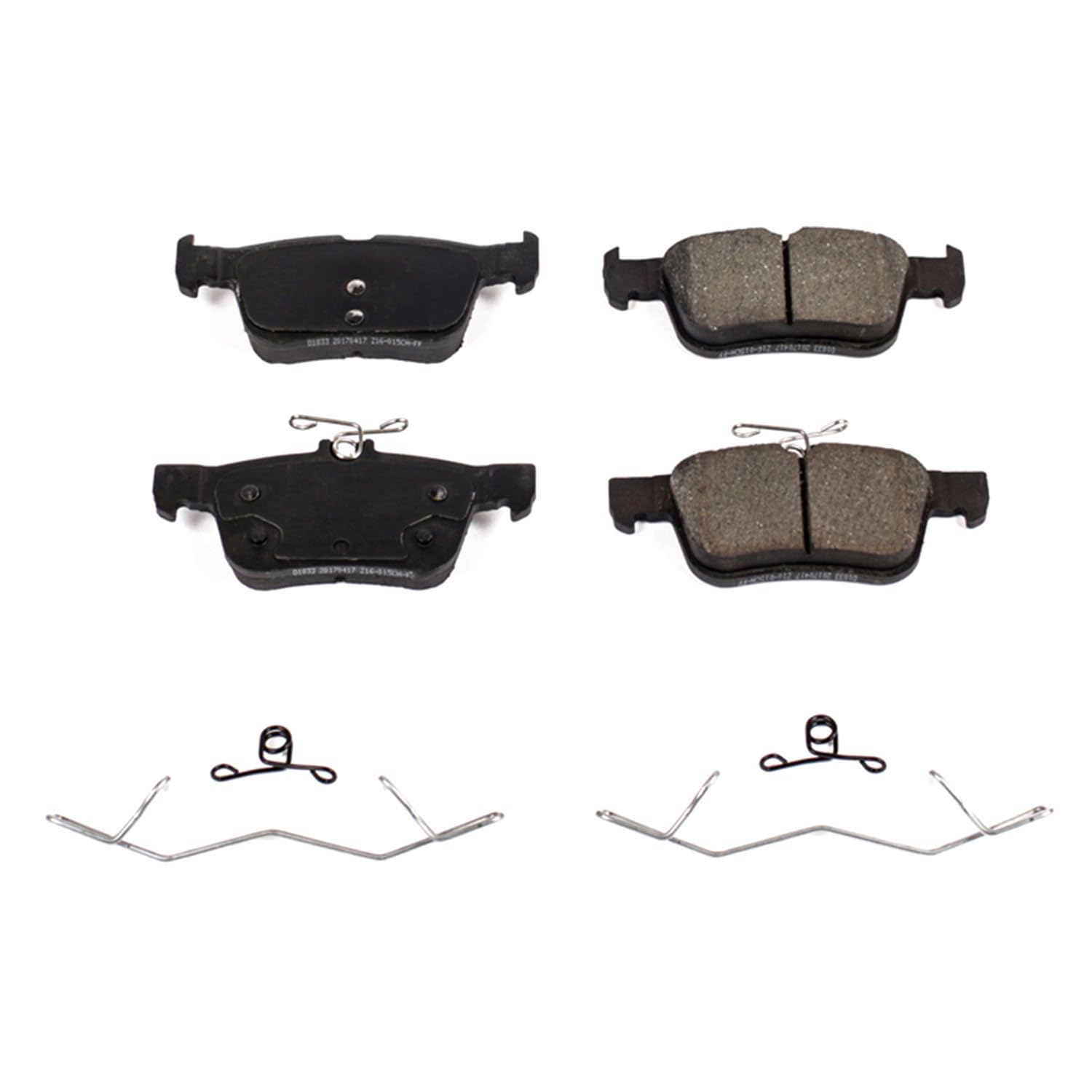 Power Stop Brake Kit Rear For Ford Edge 2015-24 |Escape 2017-19 |Fusion 2017-20 |Police Responder Hybrid 2019-20 |SSV Plug-In Hybrid 2019-20 - Ceramic Brake Pads With Installation Hardware, 17-1833