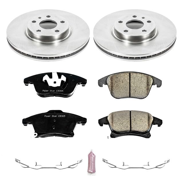 Power Stop Autospecialty KOE6399 Front Replacement Brake Kit-OE Brake Rotors & Ceramic Brake Pads For Ford Fusion 2013-2020, Lincoln MKZ 2013-2016 [Model Specific]