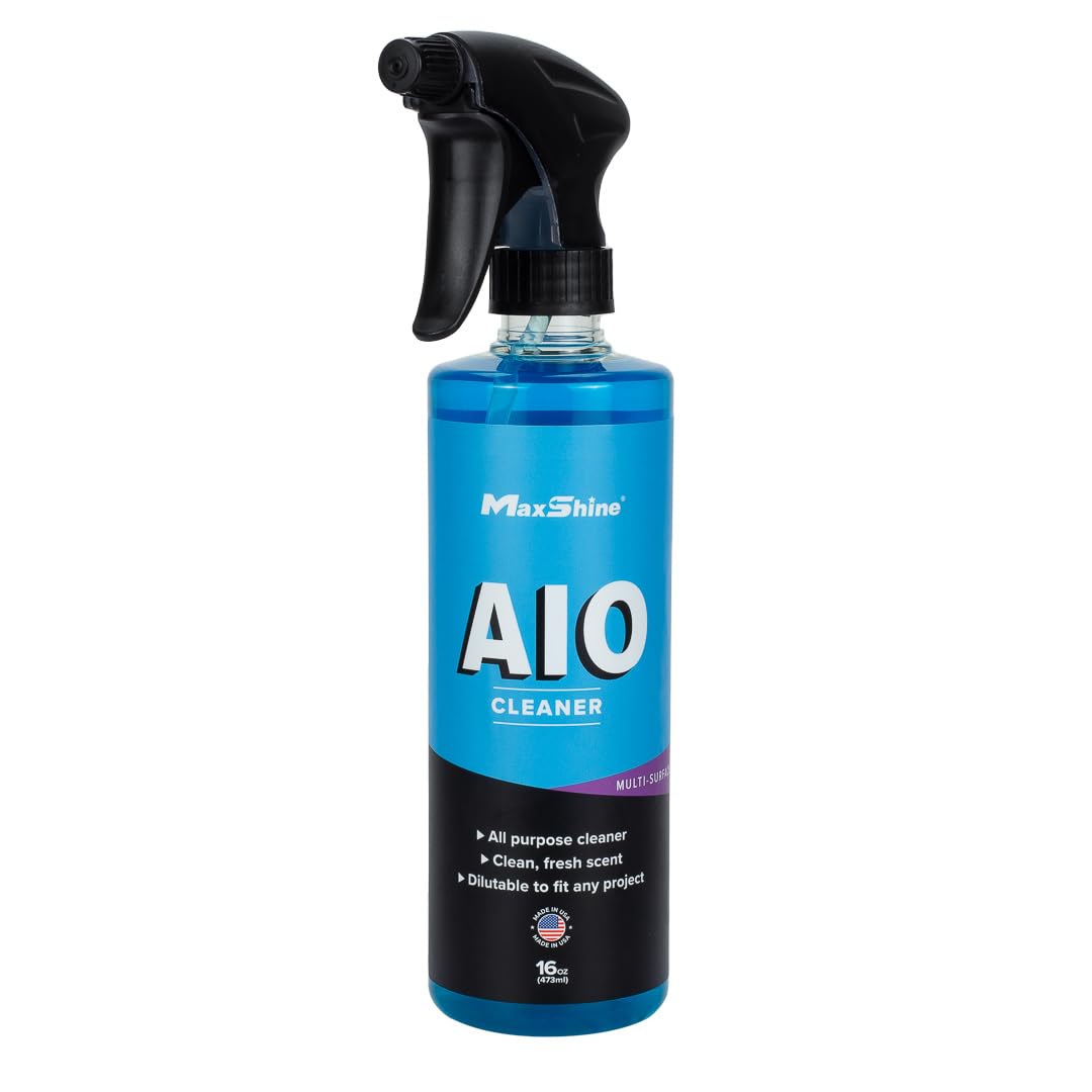 All-in-One Maxshine Cleaner Spray | 16oz, White | Biodegradable Formula, Interior & Exterior Use, Fresh Scent | Removes Grime & Stains for Car Detailing