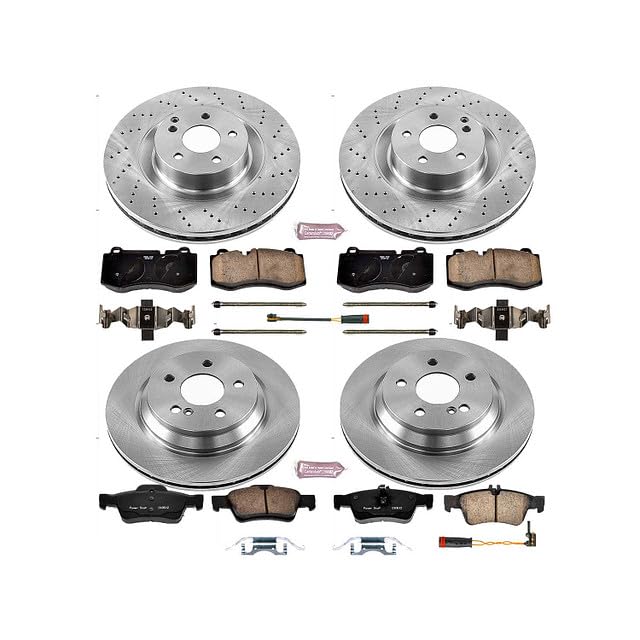 Power Stop Autospecialty KOE6757 Front and Rear Replacement Brake Kit-OE Brake Rotors & Ceramic Brake Pads For Mercedes-Benz S350 2012-2013 [Model Specific]