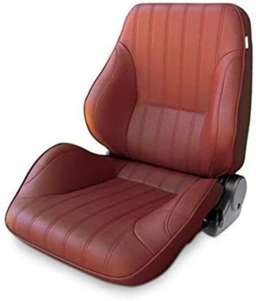 Maroon Vinyl Racing Rally Low Back Recliner ProCar by Scat 80-1050-56L Left Seat