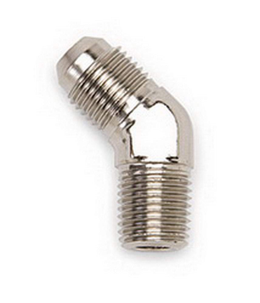 Edelbrock 660951 Russell Endura -6AN 45-Degree Flare to 1/4" Pipe Adapter Fitting