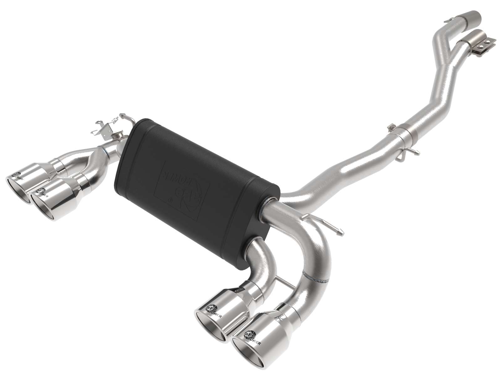 aFe Power 3 to 2-1/2 IN MACH Force-Xp 304 Stainless Steel Cat-Back Exhaust w/Polished Tip Fit BMW M2 Competition (F87) 19-21 L6-3.0L (tt) S55 49-36350-P