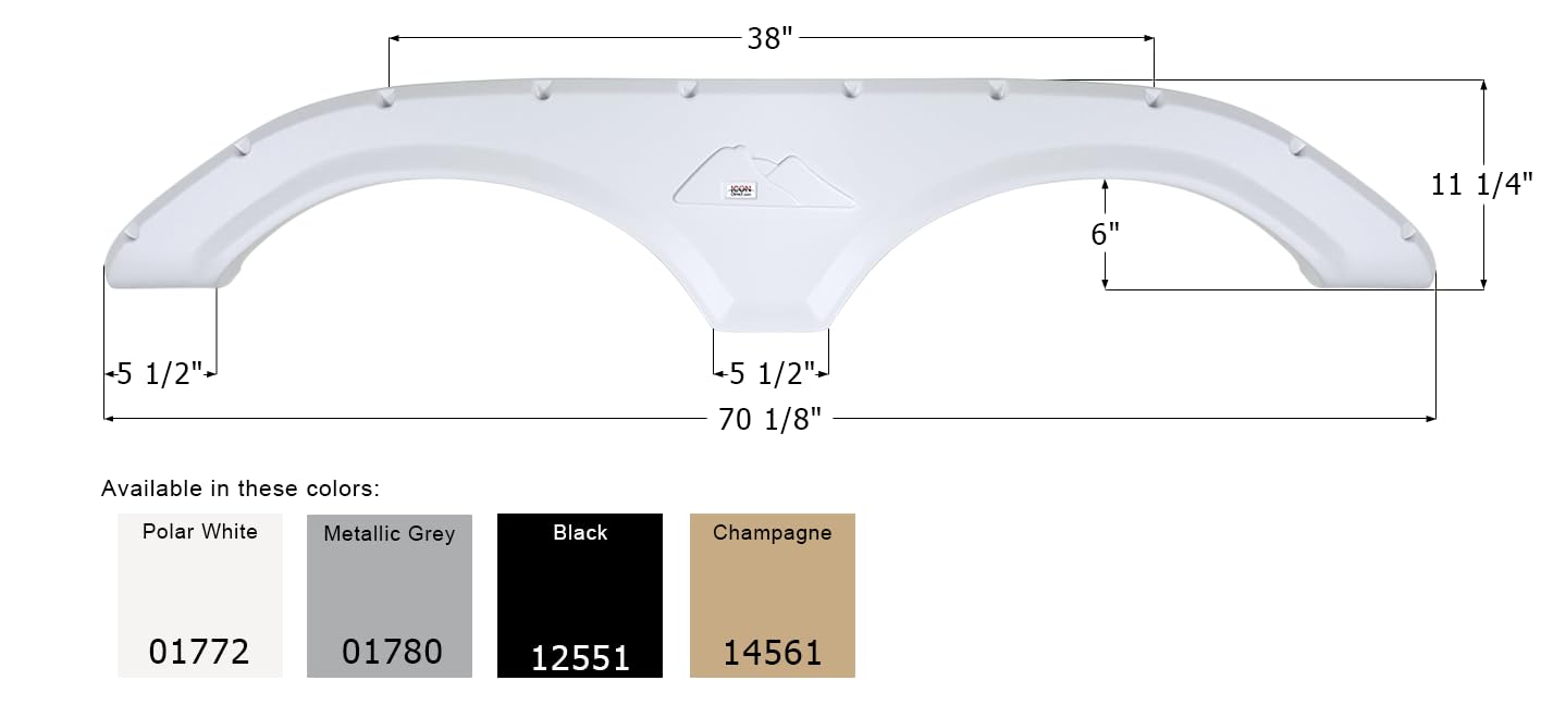 Fender Skirt ICON, Tandem, Keystone, FS1772, Metallic Grey
