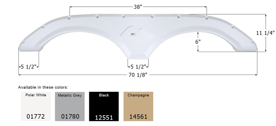 Fender Skirt ICON, Tandem, Keystone, FS1772, Metallic Grey