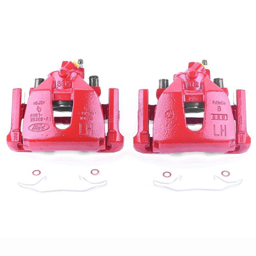 Power Stop S2942E Front Pair of High-Temp Red Powder Coated Calipers For Mazda 3 2008-2013, Mazda 3 Sport 2012-2013, Mazda 5 2008-2010, Mazda 5 2012-2015 [Model Specific]