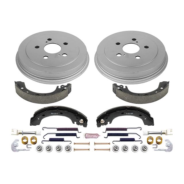 Power Stop Brake Drums and Kit Brake Shoes For 2003-2008 Toyota Corolla - Autospecialty Rear Replacement OE [Vehicle Specific For Models Assembled in USA ONLY], KOE15385DK