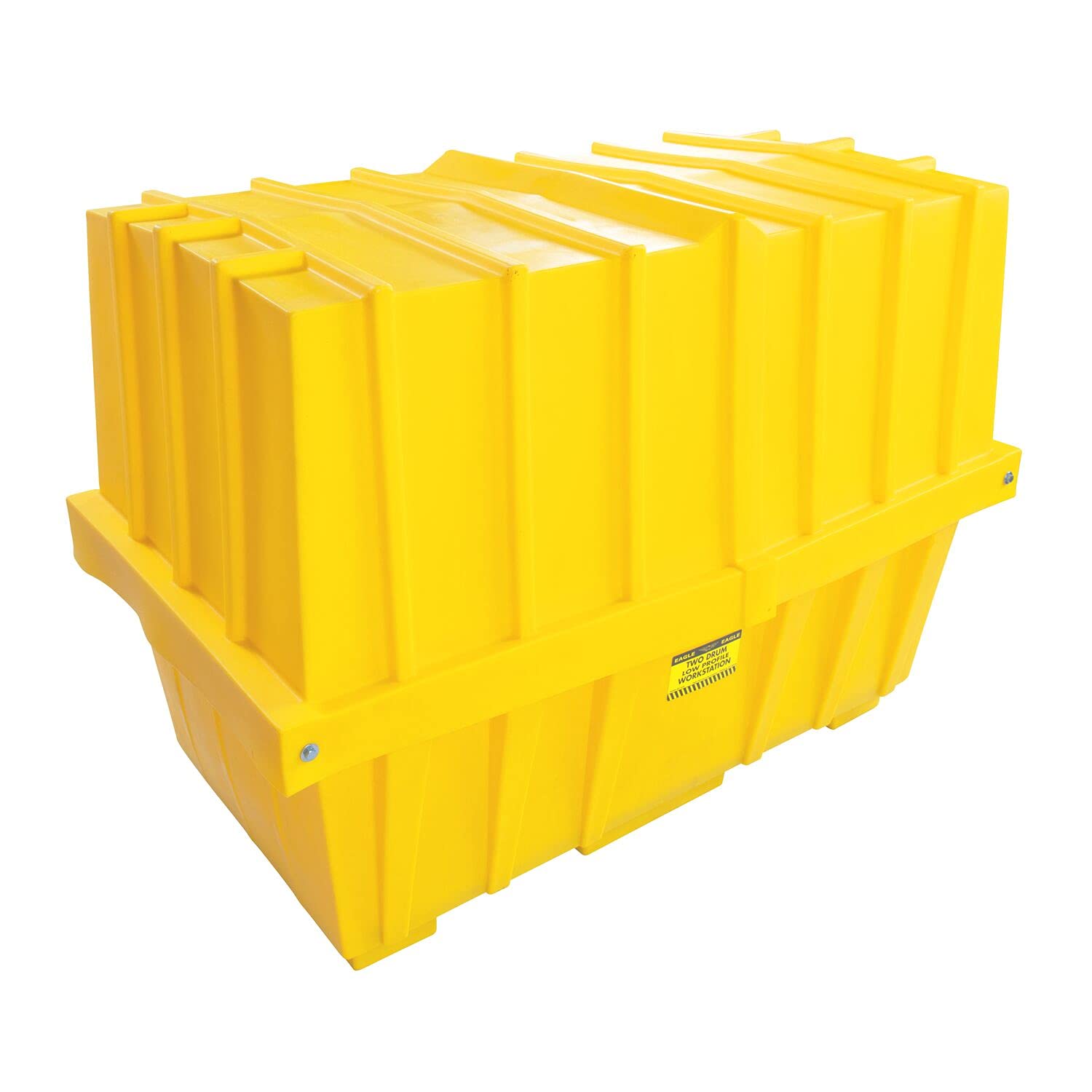 Eagle Low Profile 1626 Workstation with Cover, 2 Drum, 60" Width x 46" Height x 34" Depth, 110 Gallon Capacity