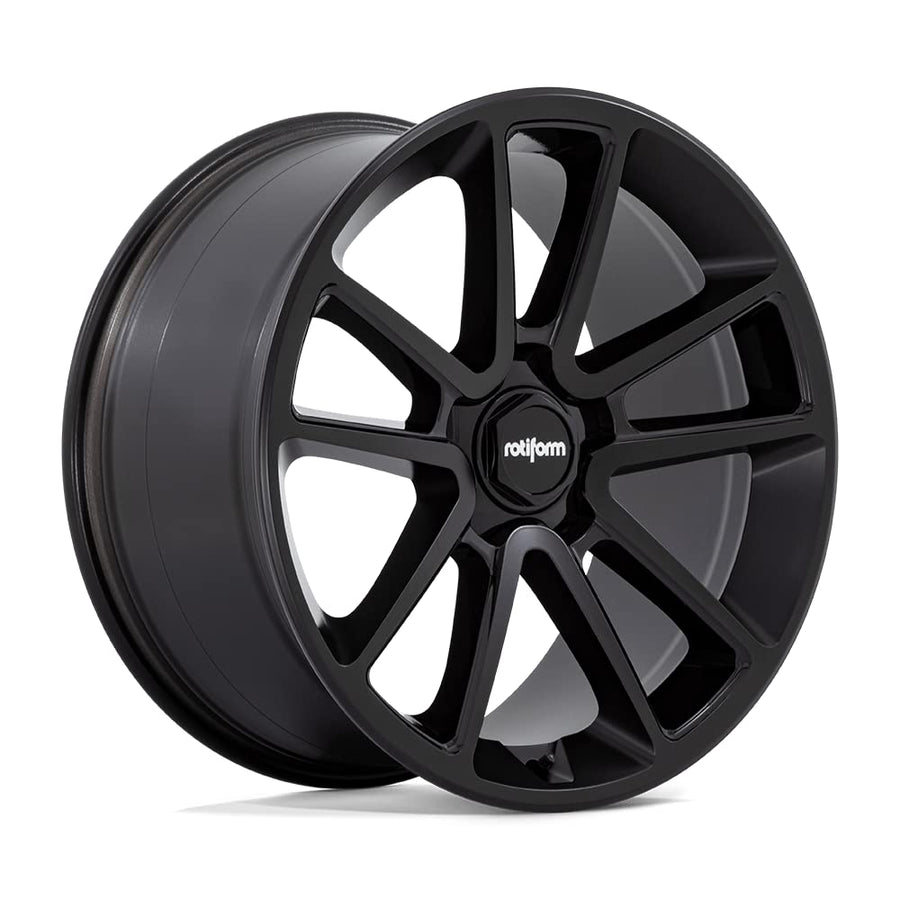 R194 Rotiform 21X10.5 5X112 MT-BLK-BLK-CAP 38MM - R194210544+38