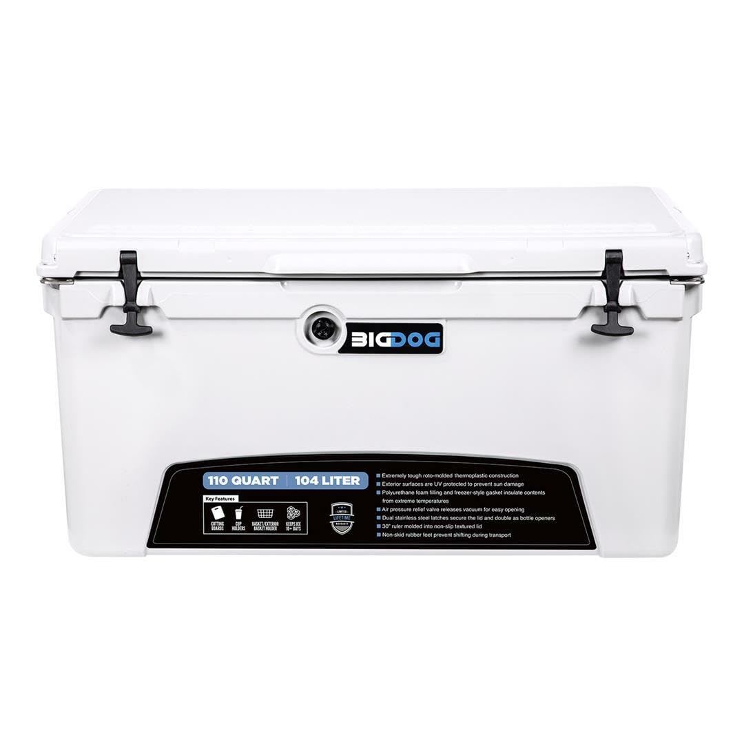 Husky BDC110 Towing 110 Quart White Plastic Ice Chest