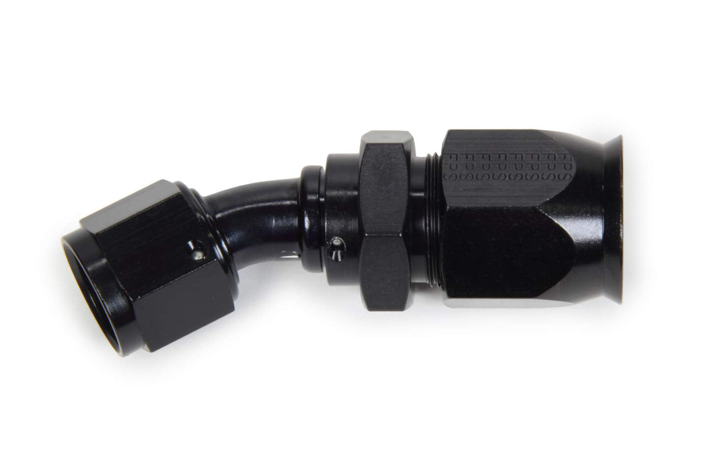 FRAGOLA Race-Rite Fitting, Hose End, PTFE Hose, 30 Degree, 10 an Hose to 10 an Female, Swivel, Aluminum, Black, Each