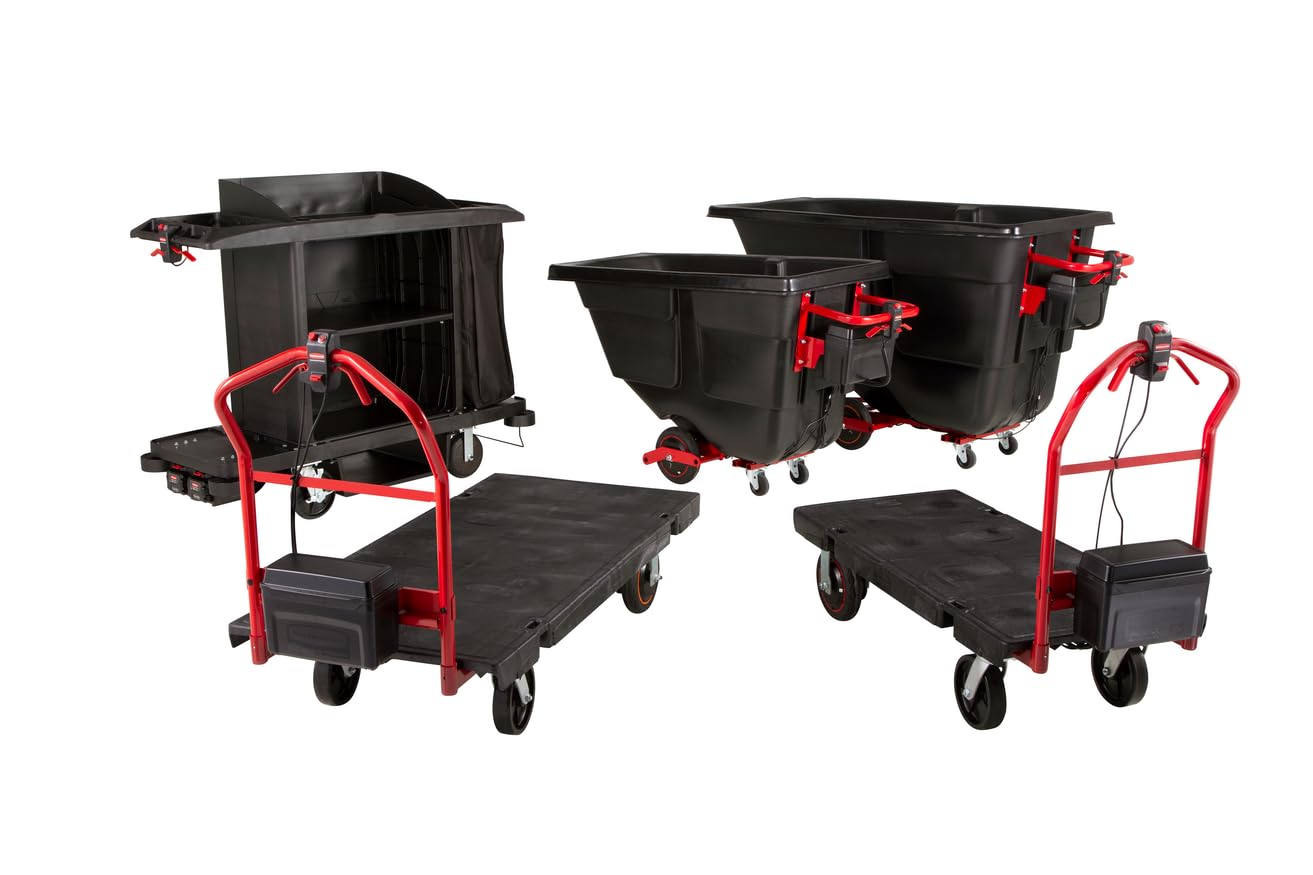 Motorized Rubbermaid Commercial Products Rotomolded Tilt Truck, 1.0 Cu. Yd.