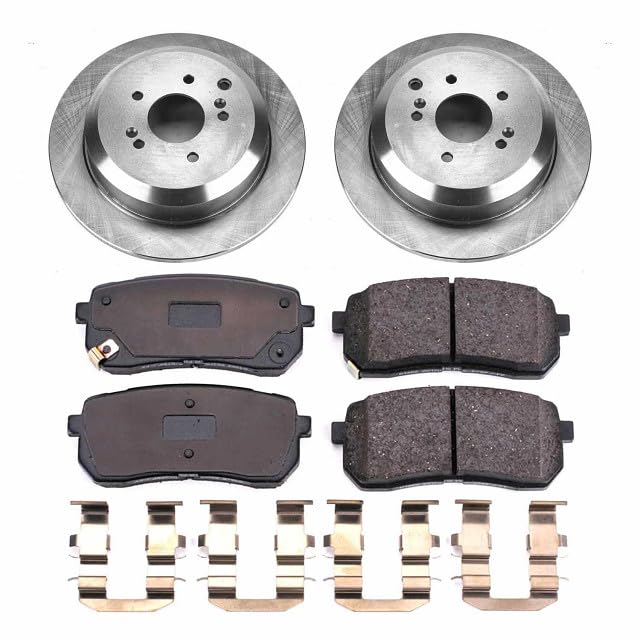Power Stop Autospecialty KOE5920 Rear Replacement Brake Kit-OE Brake Rotors & Ceramic Brake Pads For Hyundai Veracruz 2007-2012 [Model Specific]