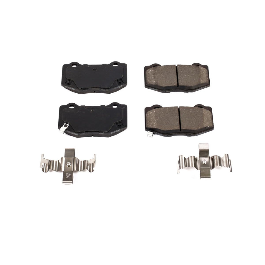 Power Stop Front Brake Kit For Cadillac ATS 2016-19 | Chevrolet Camaro 2016-20 | Ford Mustang 2016-20 | Corvette 2014-19 - Ceramic Brake Pads With Installation Hardware, 17-1718