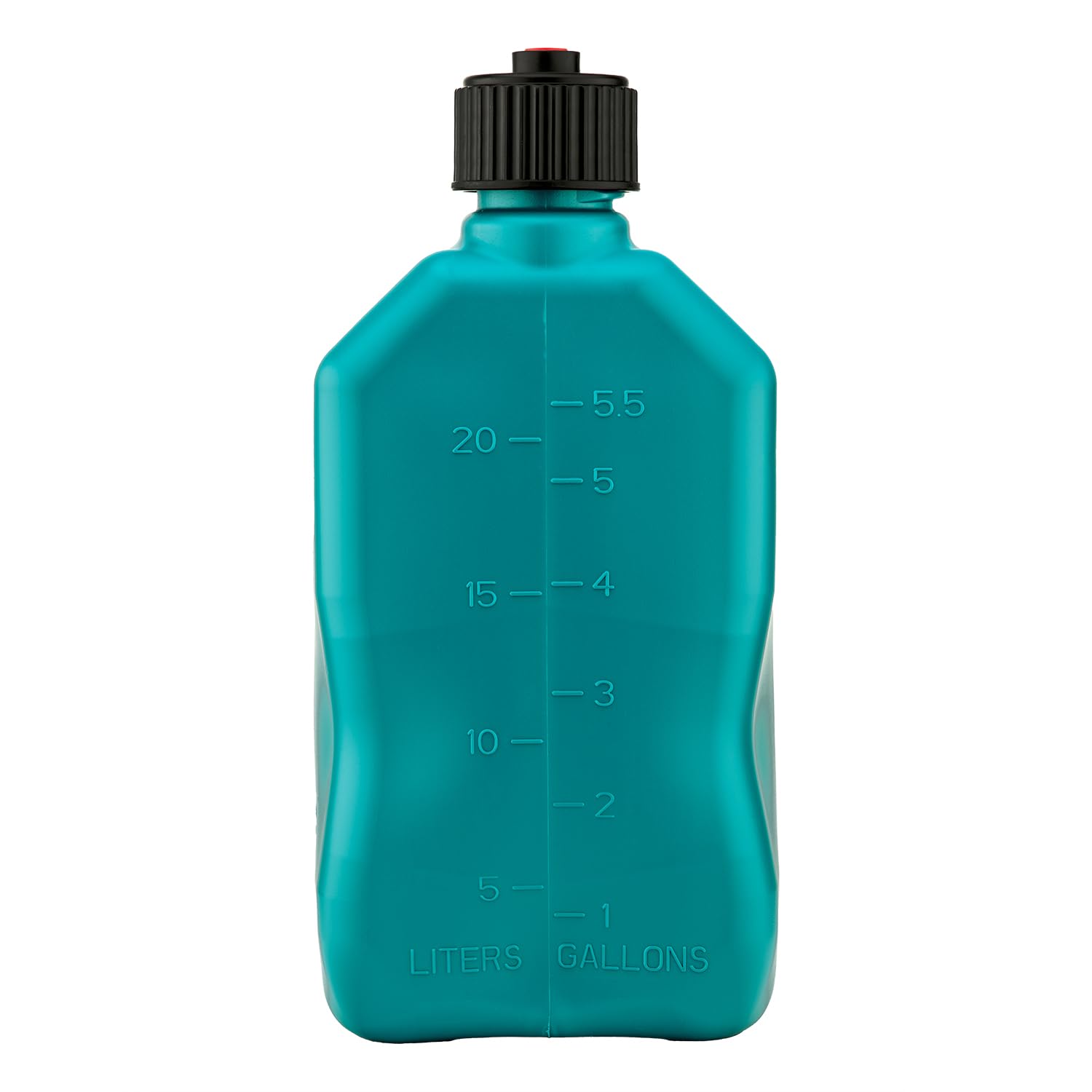 5.5 Gallon VP Racing Motorsport Racing Jug with Contoured Handle, Multipurpose Cap and Rubber Gaskets, Caribbean (1 Pack)