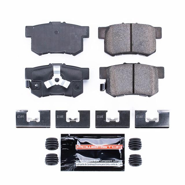Power Stop Z23-1086 Z23 Rear Carbon Fiber Ceramic Brake Pads with Hardware For 2010-2012 RDX [FWD] | 2013-2018 RDX | 2010 2011 Accord Crosstour | 2012-2015 Crosstour | 2005-2016 Honda CR-V