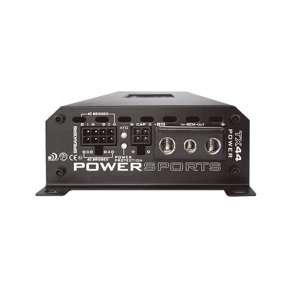 Bluetooth Marine Amplifier Massive Audio TX44 | Full-Range Waterproof Amp, Compact Class D Power for Boats, UTV, ATV & Outdoor Audio Systems