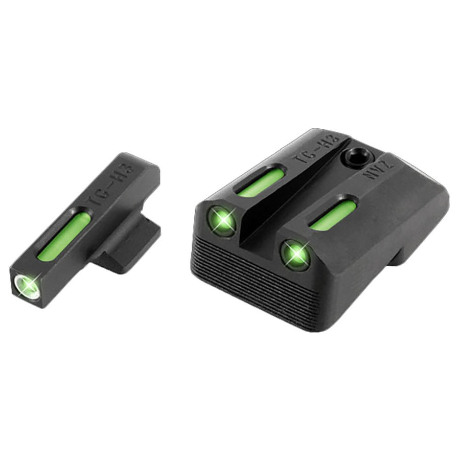TRUGLO TFX Sight Handgun | Durable Shock-Resistant Compact Brightly Glowing Tritium & Fiber-Optic Xtreme Day/Night, Compatible with 1911 270/450 Handguns