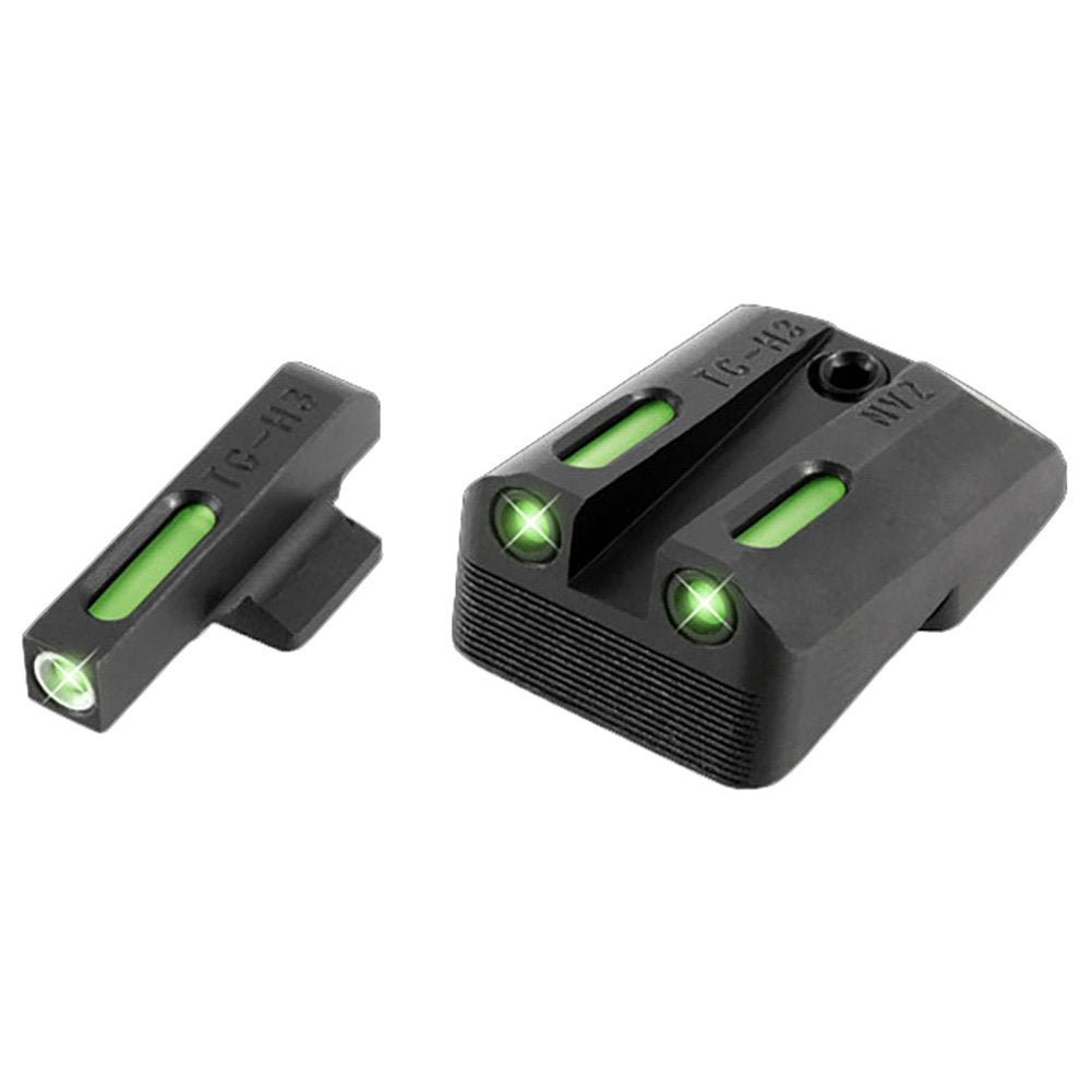 TRUGLO TFX Sight Handgun | Durable Shock-Resistant Compact Brightly Glowing Tritium & Fiber-Optic Xtreme Day/Night, Compatible with 1911 270/500 Handguns