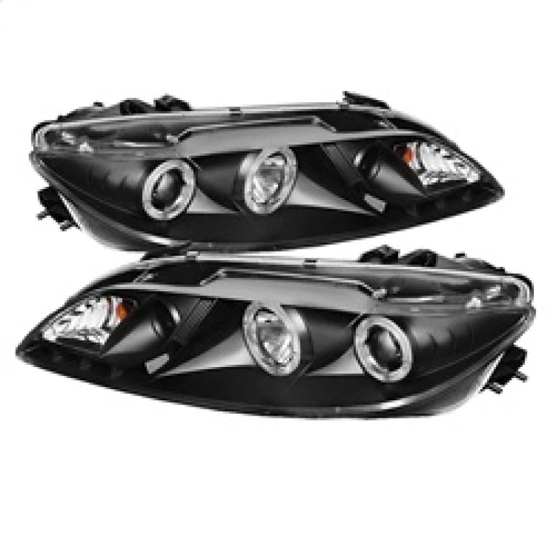 Auto Spyder 5042538 Halo DRL LED Projector Headlight; w/Fog Lights; Bulbs Included; Pair; Black;