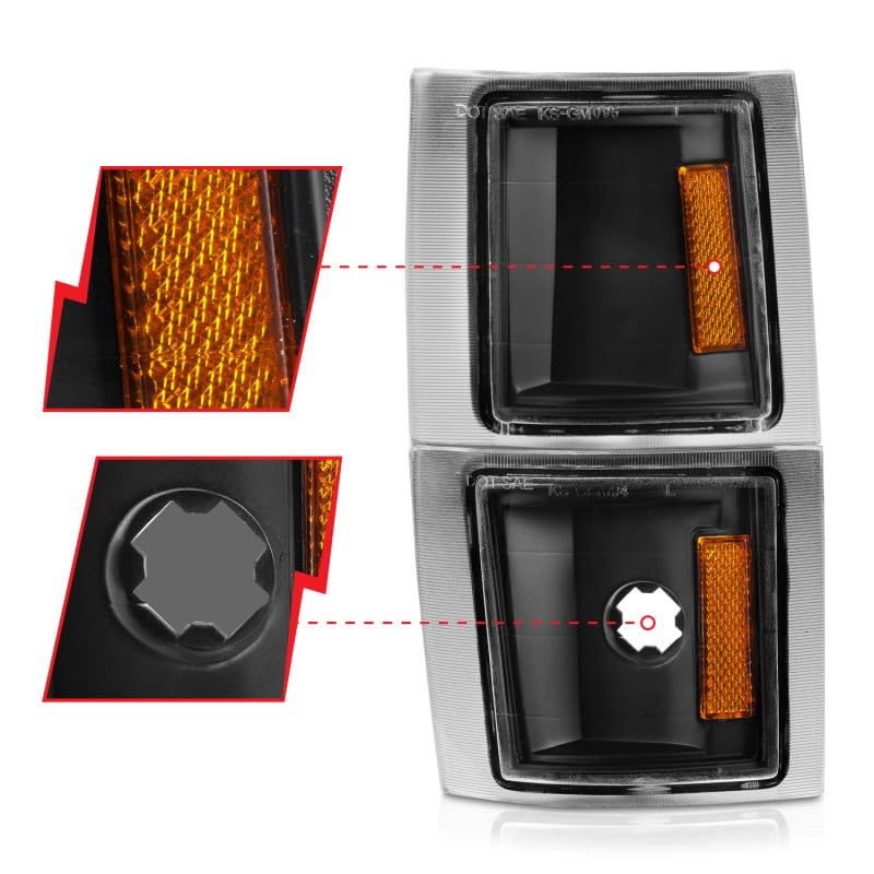 Black Crystal Anzo Turn Signal/Corner Lights
