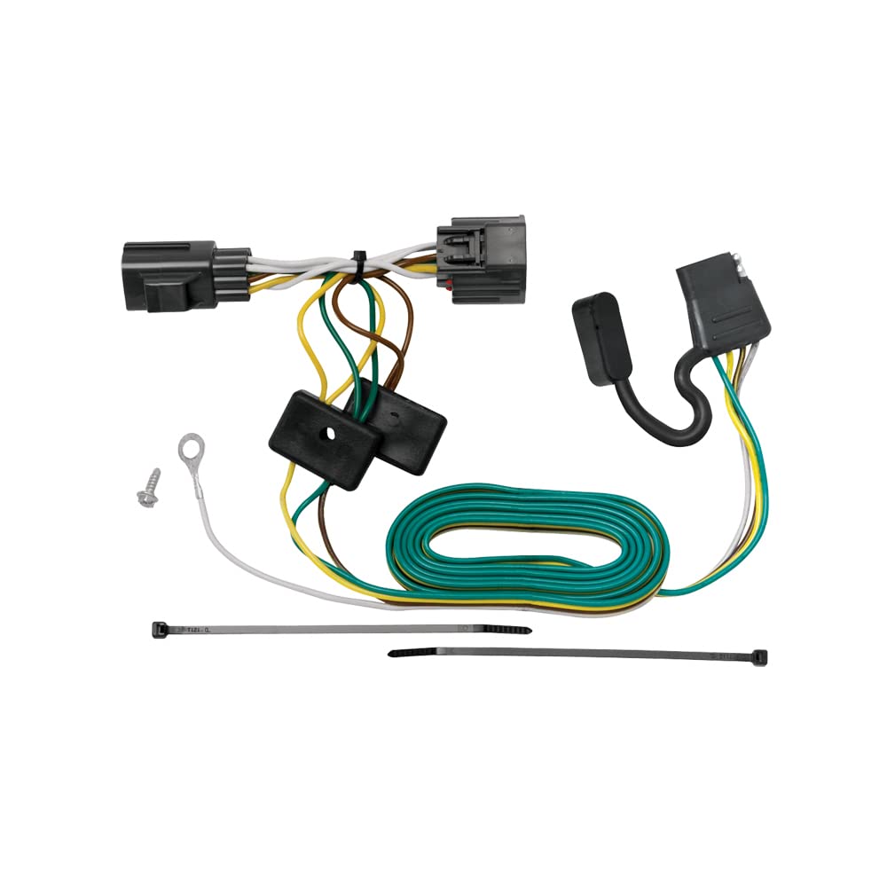 Tekonsha T-One® 118416 T-Connector Harness, 4-Way Flat, Compatable with 2007-2017 Jeep Wrangler, 2018-2018 Jeep Wrangler JK Black