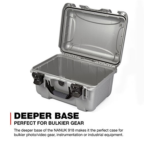 Waterproof Nanuk 918 Hard Carrying Case Empty - Silver