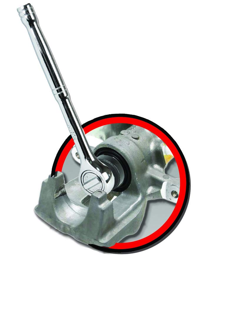 Adjustable Performance Tool W80627 2 Pin Brake Caliper Piston Wind-Back Tool with 3/8-Inch Drive and Compatibility for Most Domestic and Import Cars