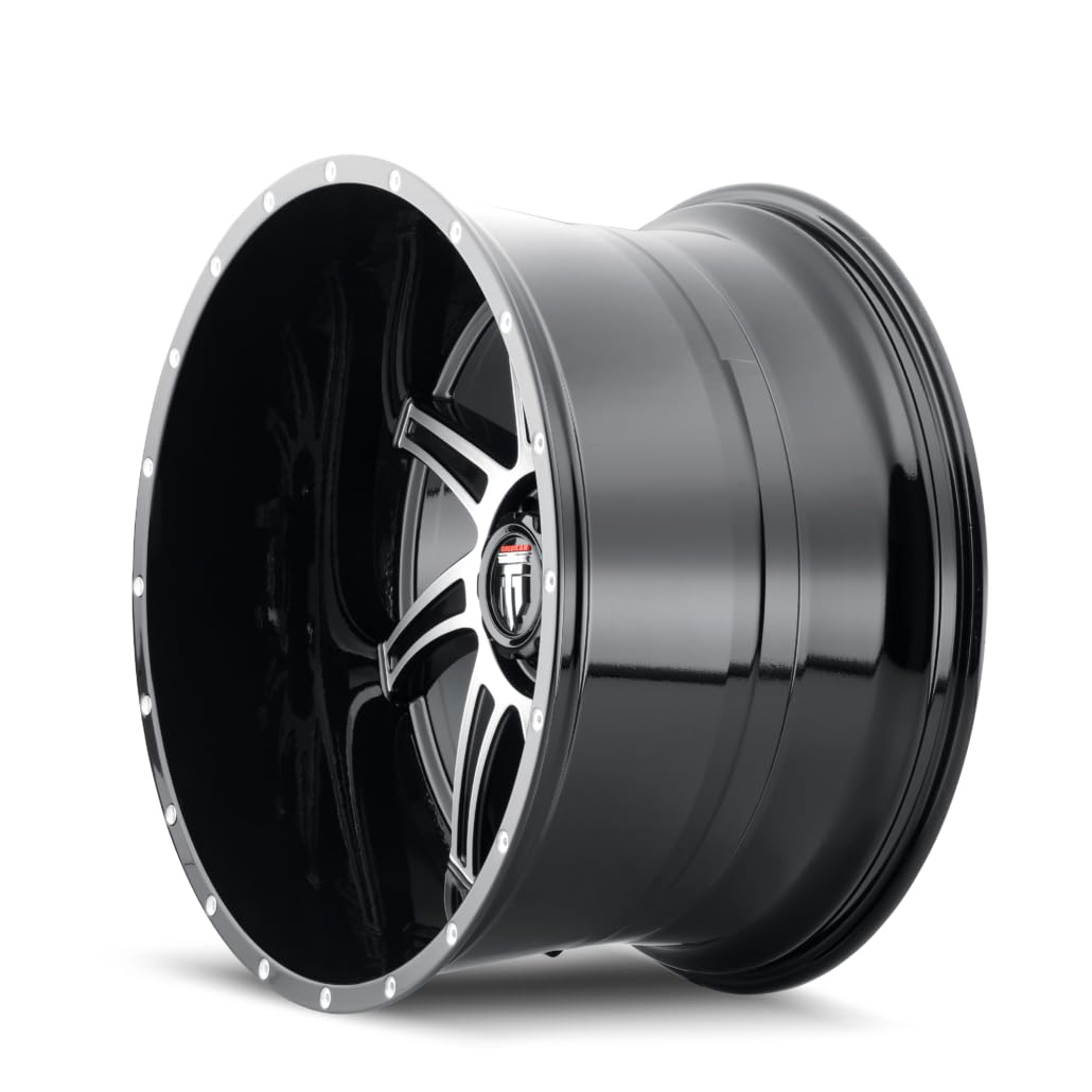 AT162-2150BM-24 American Truxx Vortex At162 Black/Machined 20X10 5-150 -24mm 110.3mm