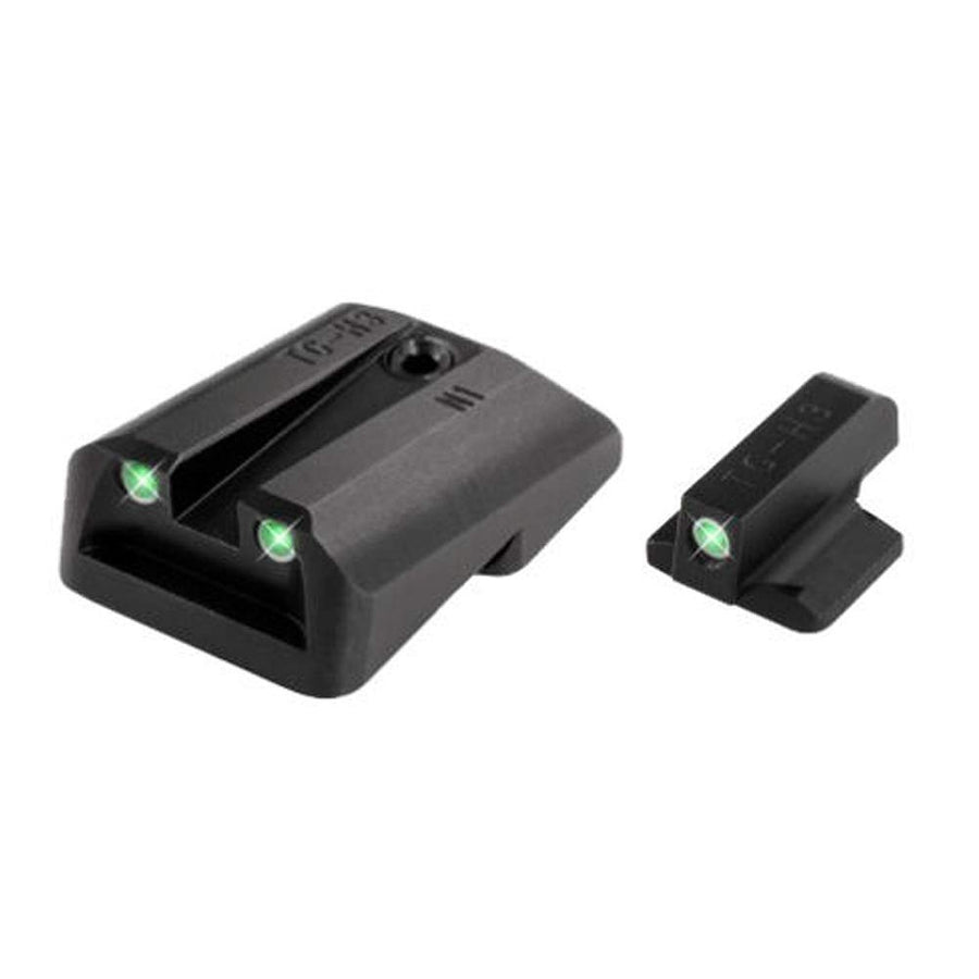 Tritium TRUGLO Handgun Glow-in-The-Dark Night Sights for 1911 Pistols, 1911—Cut .270 Front / .500 Rear (TG231N4), Black