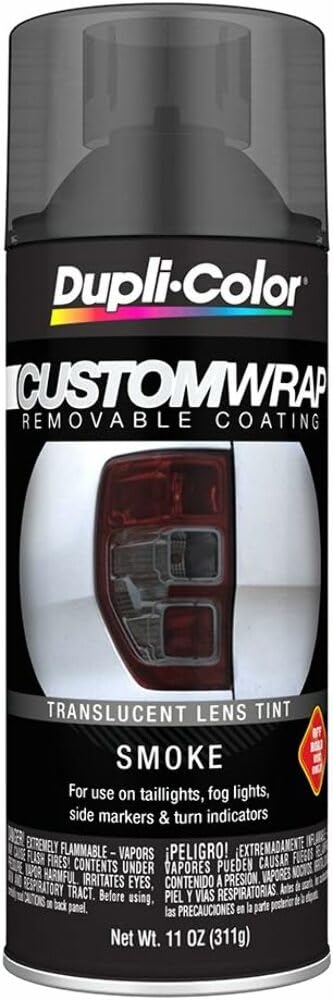 Custom Wrap Dupli-Color ECWRC8157 Lens Tint Removable Automotive Paint - Smoke Spray Paint - 11 oz. Aerosol Can