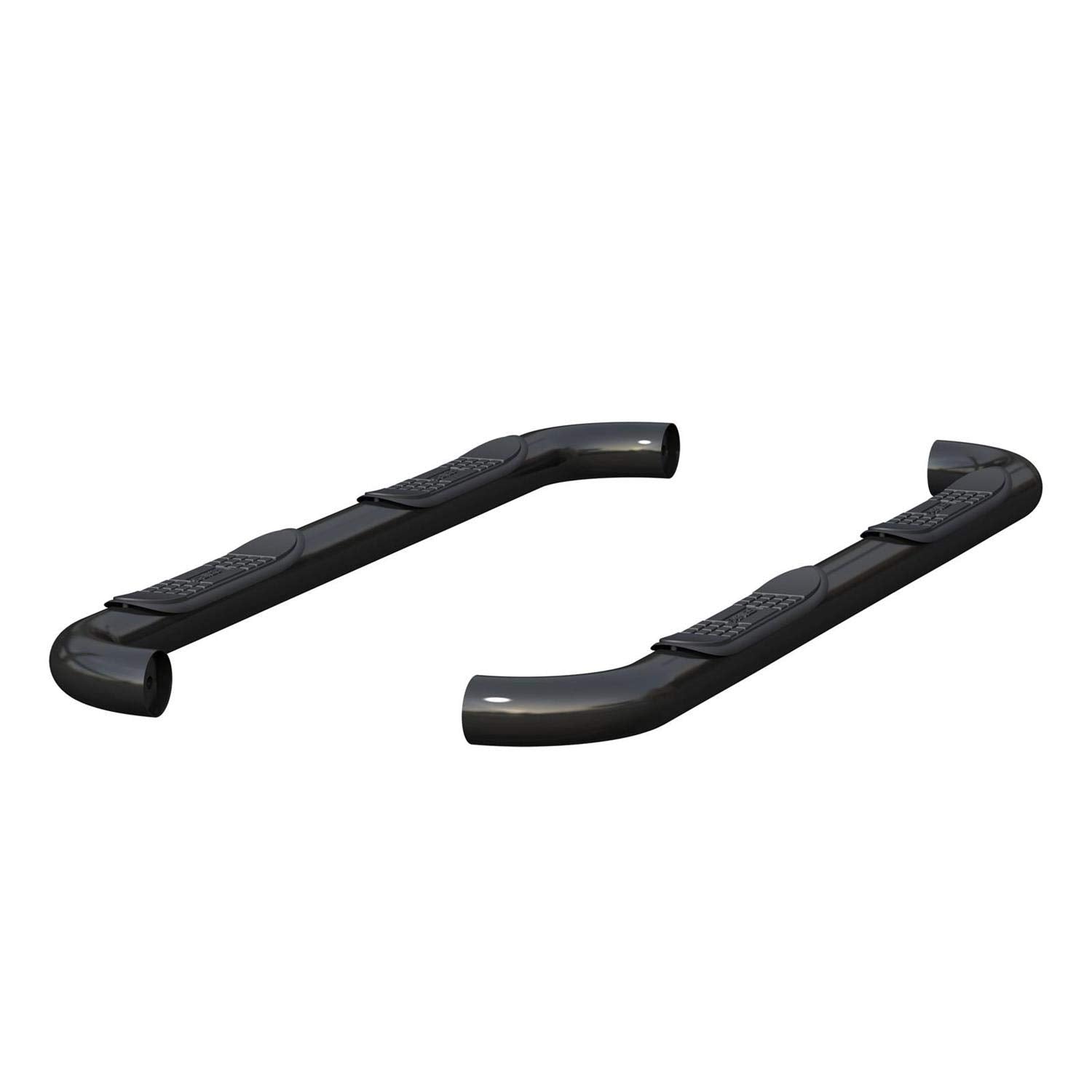 3-Inch Round Black Steel ARIES Nerf Bars, No-Drill, Fits Select Ford F-150, F-250, F-350 Super Duty