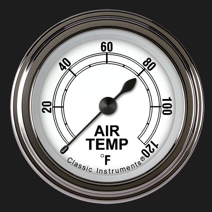 Classic Instruments Classic White CW199SLF 2-1/8" Outside Air Temperature Gauge