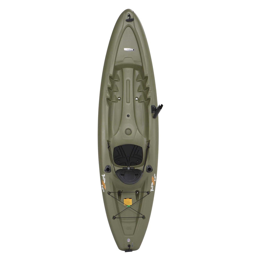 Triton Angler Lifetime 100 Fishing Kayak, Olive Green