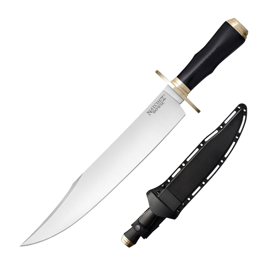 Natchez Bowie Cold Steel 11.5" CPM 3V Steel Razor-Sharp Clip Point Blade 5.25" G-10 Handle Fixed Blade Hunting Knife w/Sheath